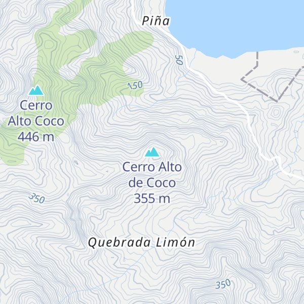 Map of Cerro Alto de Coco