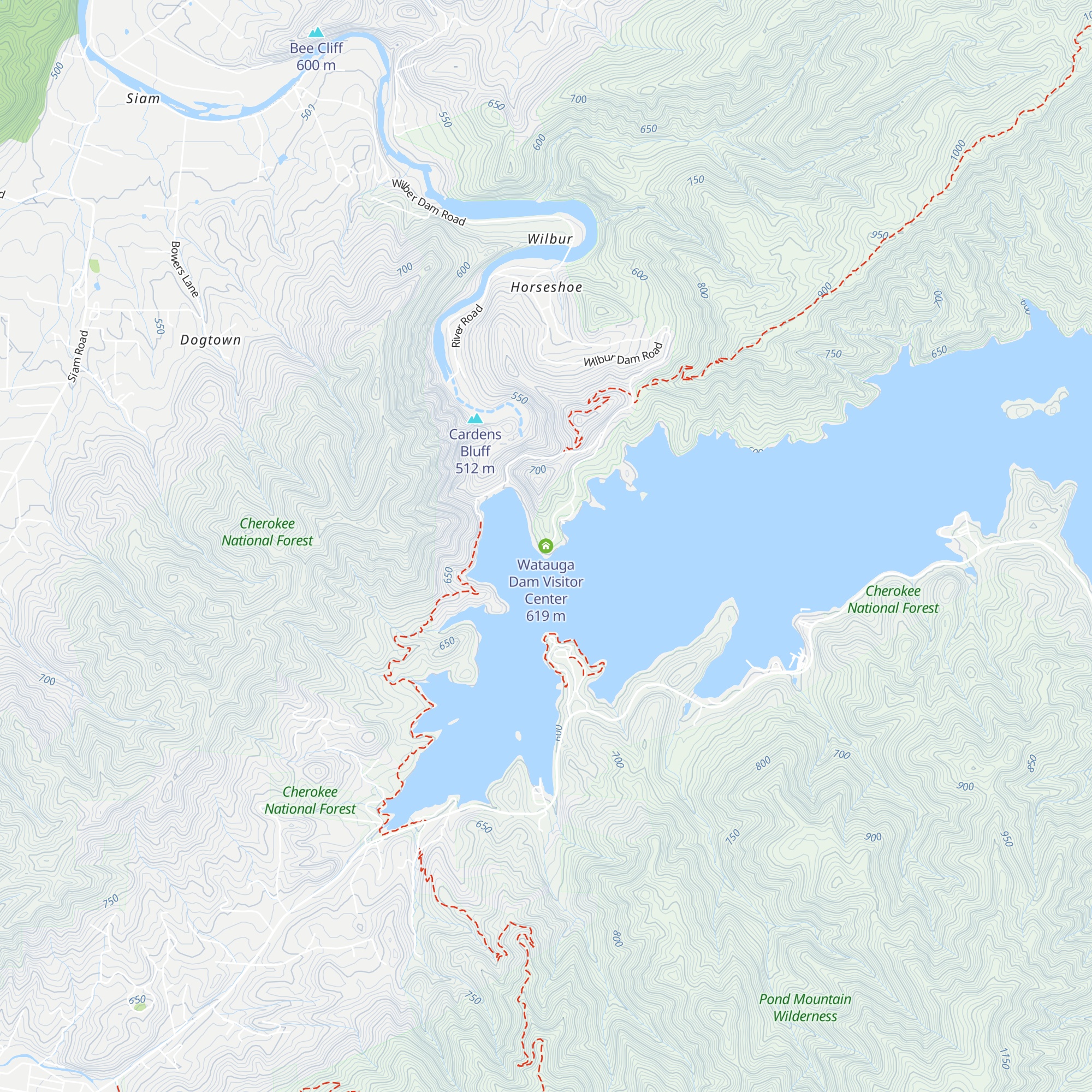Watauga Dam Visitor Center map