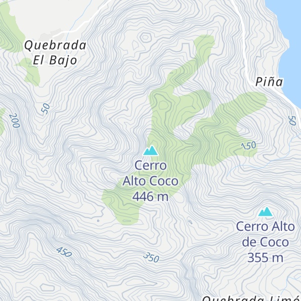 Map of Cerro Alto Coco