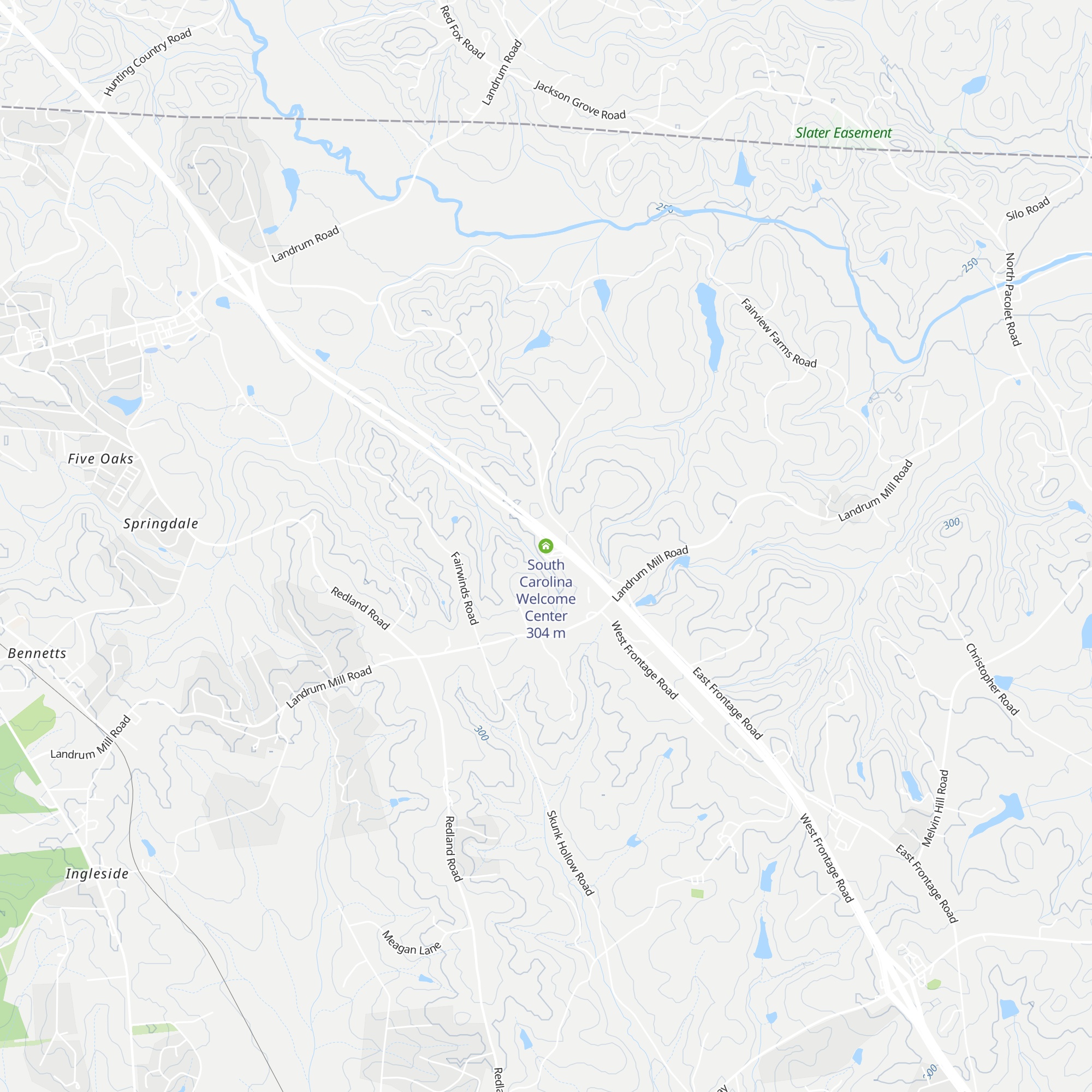 South Carolina Welcome Center map