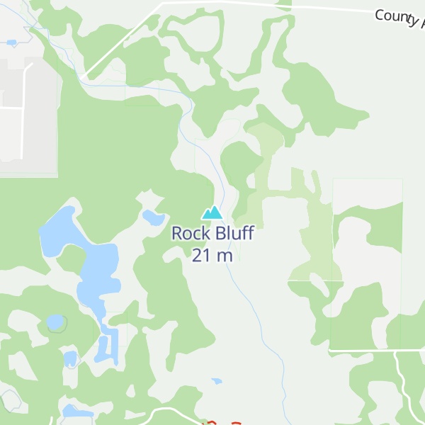 Map of Rock Bluff