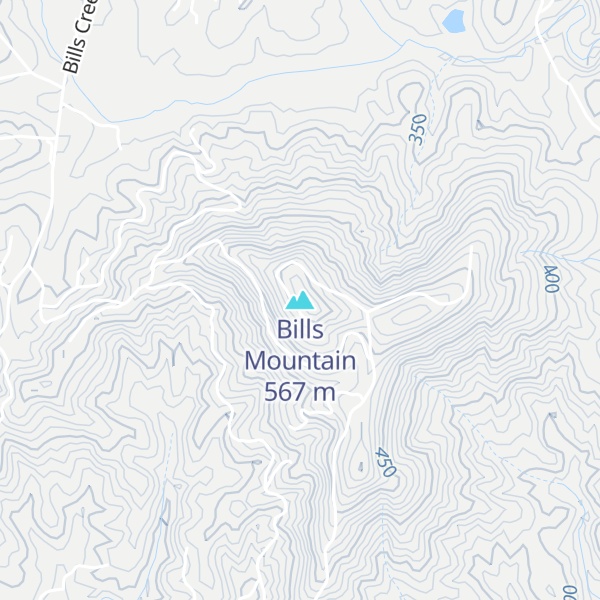 Map of Bills Mountain