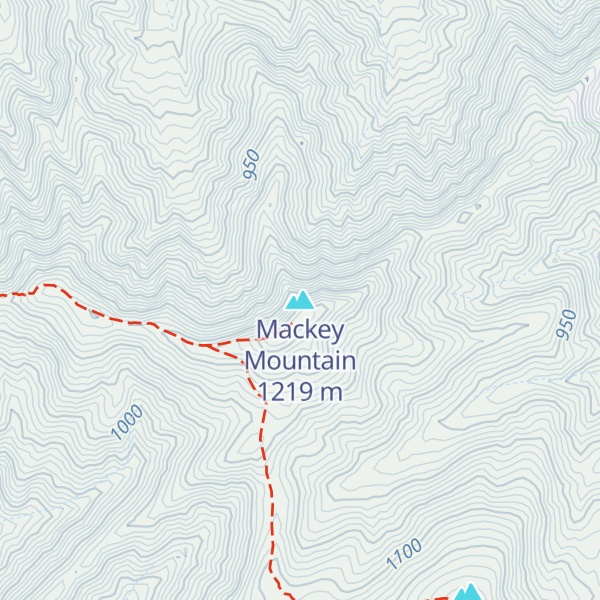 Map of Mackey Mountain