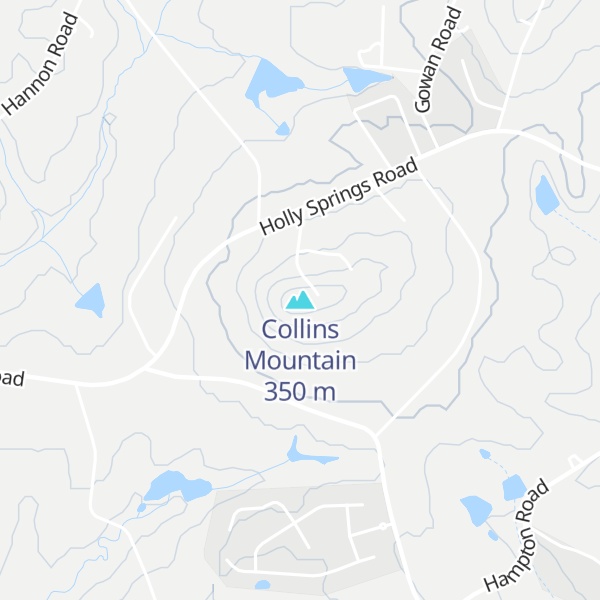Map of Collins Mountain