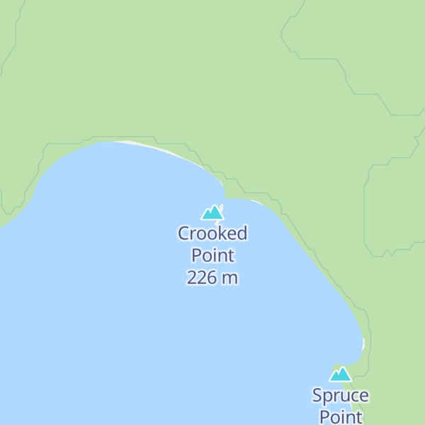 Map of Crooked Point