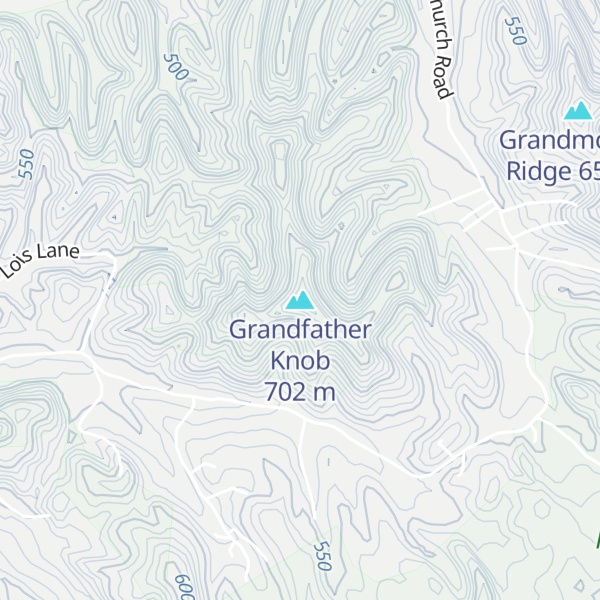 Map of Grandfather Knob
