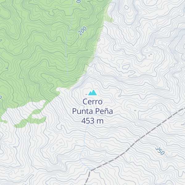 Map of Cerro Punta Peña