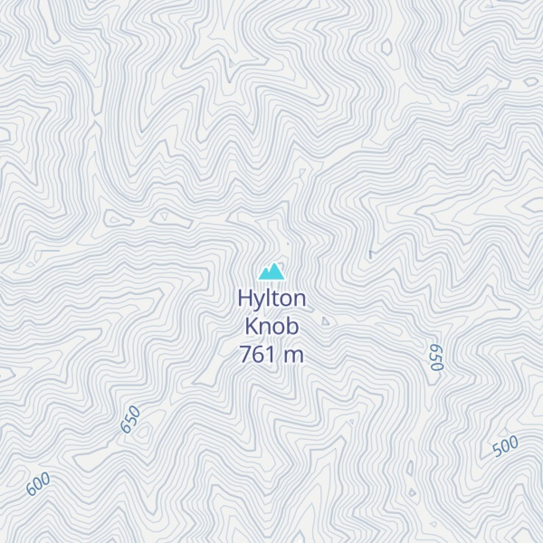 Map of Hylton Knob