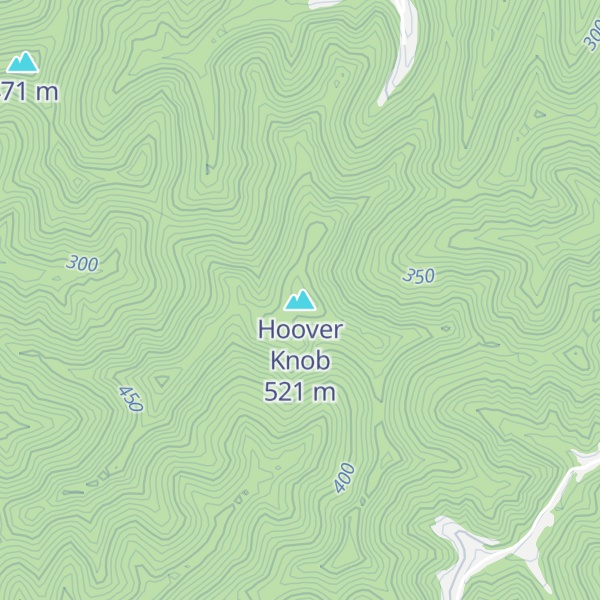 Map of Hoover Knob
