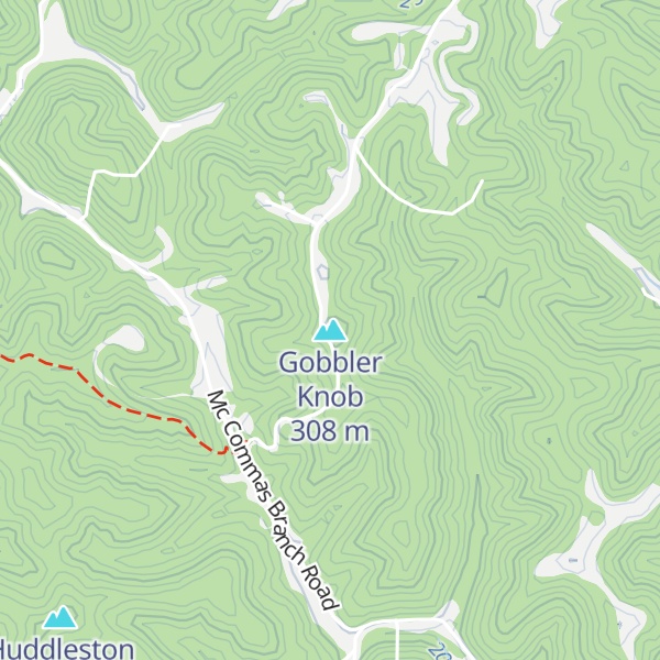 Map of Gobbler Knob