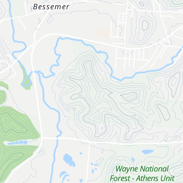 Map of Buchtel Hill
