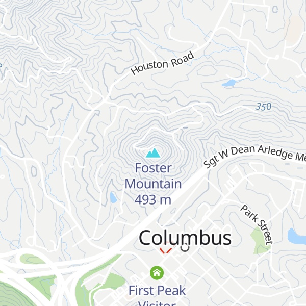 Map of Foster Mountain