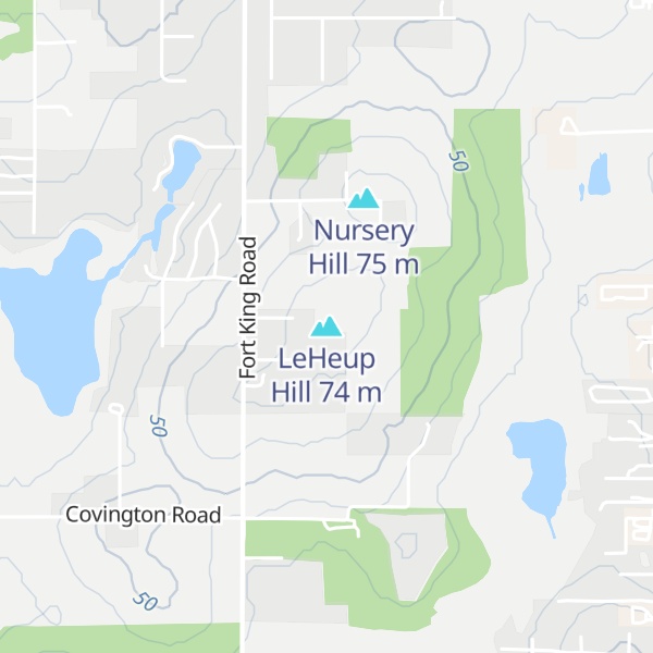 Map of LeHeup Hill