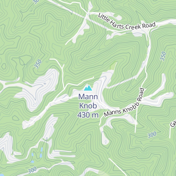 Map of Mann Knob