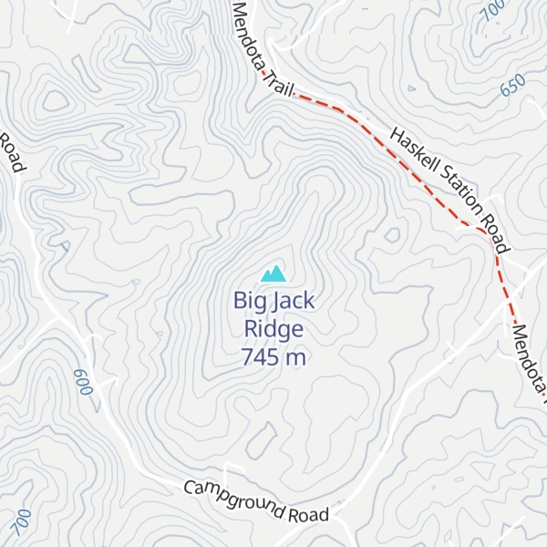 Map of Big Jack Ridge