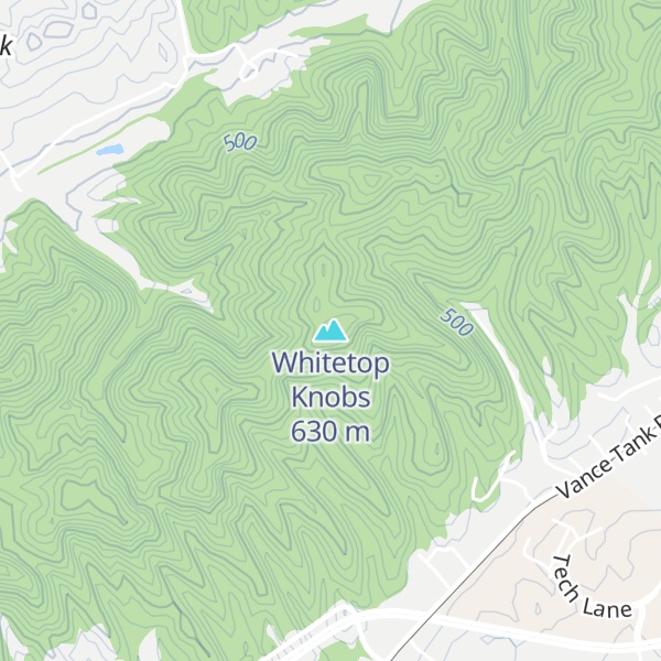 Map of Whitetop Knobs