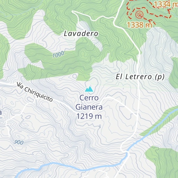 Map of Cerro Gianera
