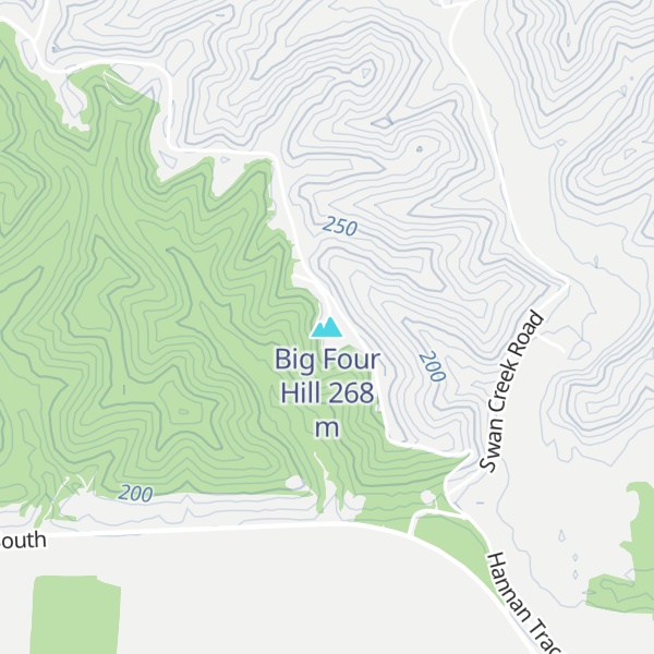 Map of Big Four Hill