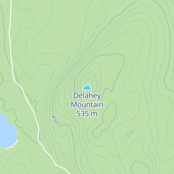 Map of Delahey Mountain
