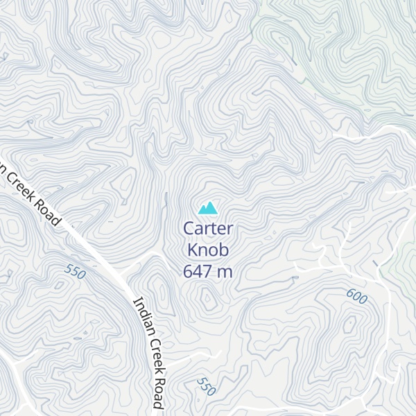 Map of Carter Knob