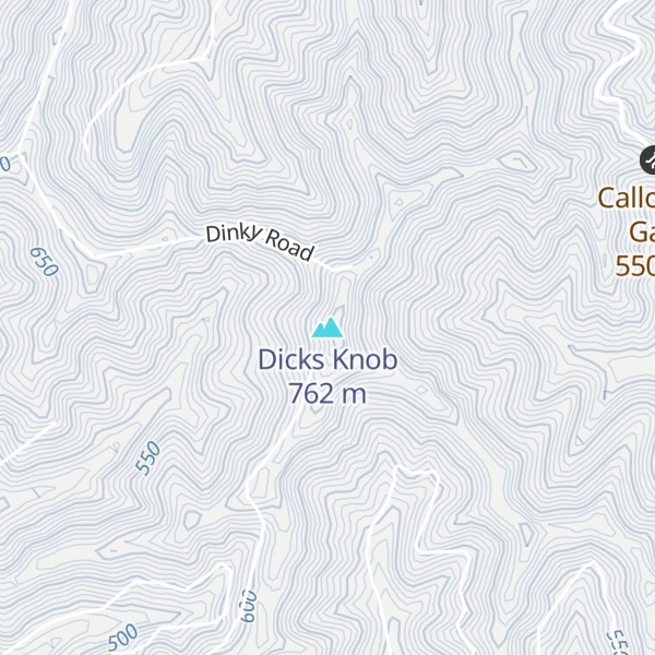 Map of Dicks Knob