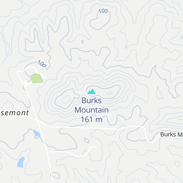 Map of Burks Mountain
