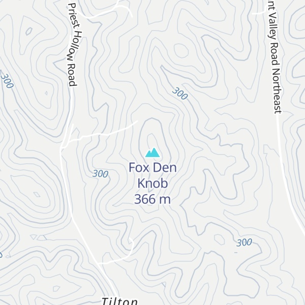 Map of Fox Den Knob