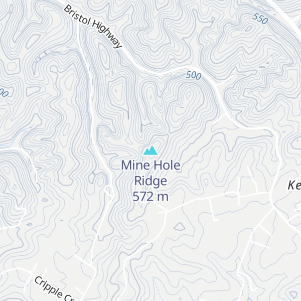 Map of Mine Hole Ridge