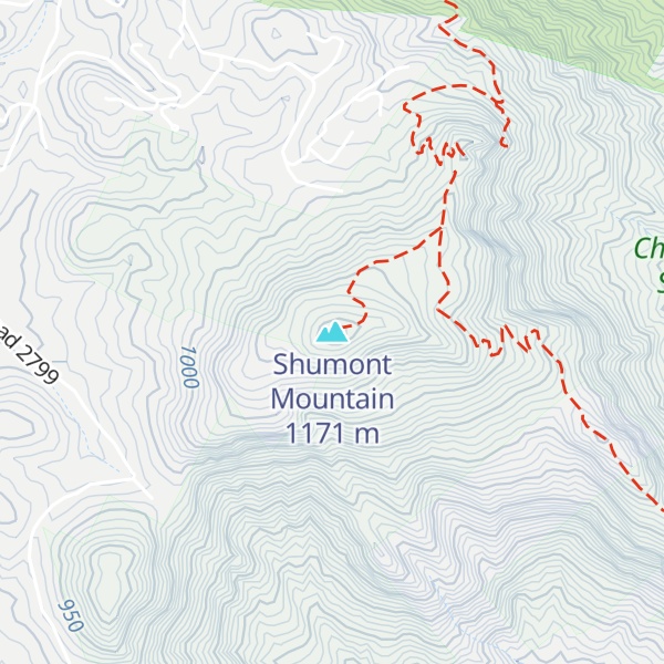 Map of Shumont Mountain