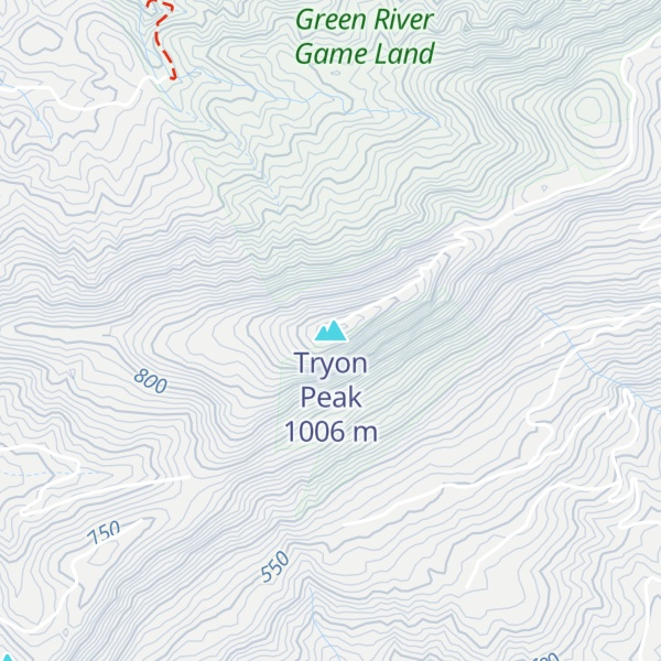 Map of Tryon Peak