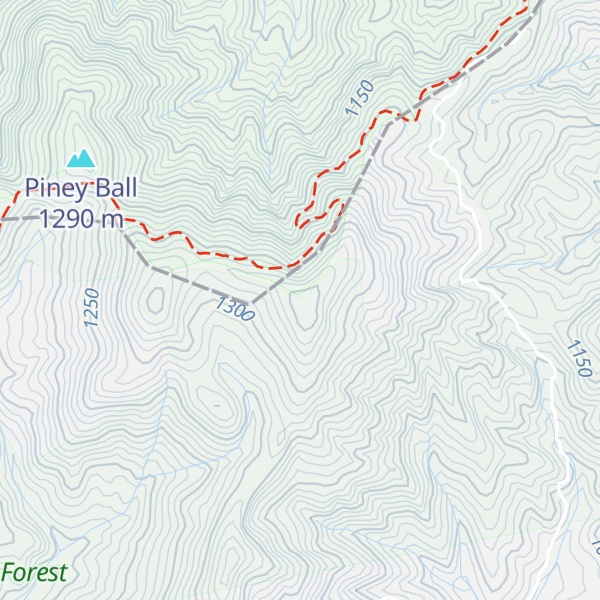 Map of Little Bald Knob