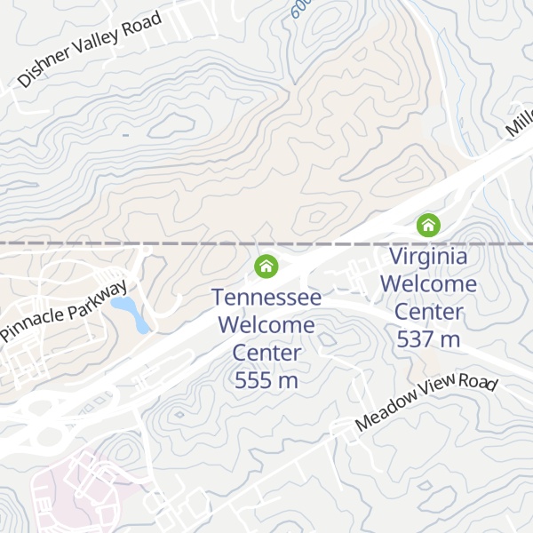 Map of Tennessee Welcome Center