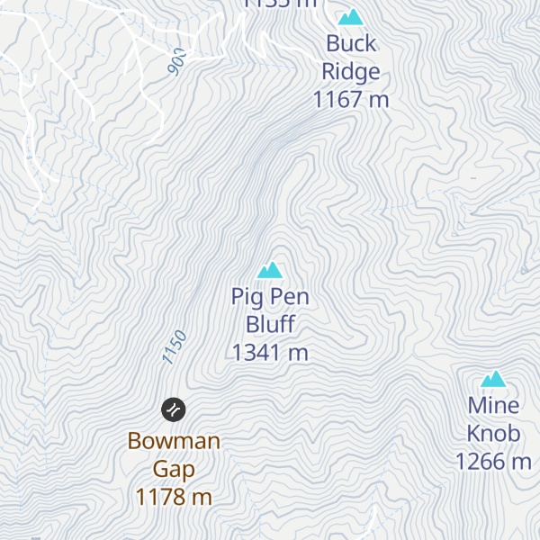 Map of Pig Pen Bluff