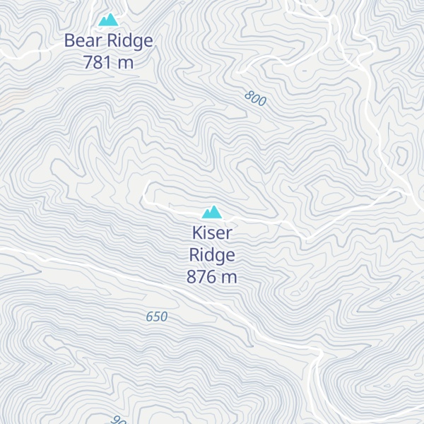 Map of Kiser Ridge