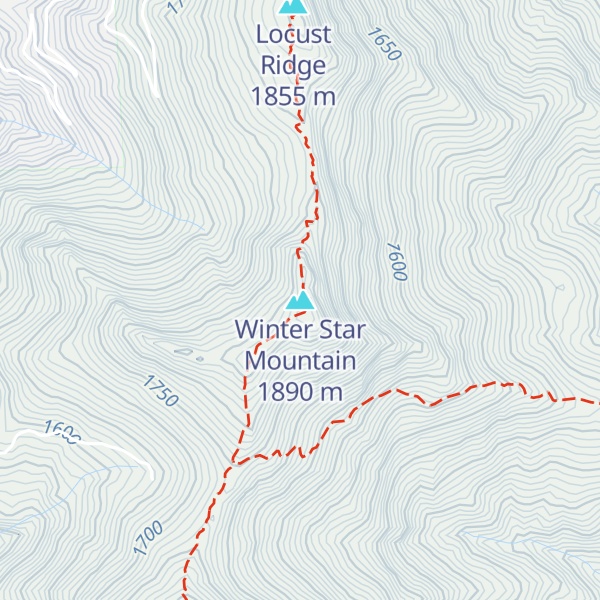 Map of Winter Star Mountain
