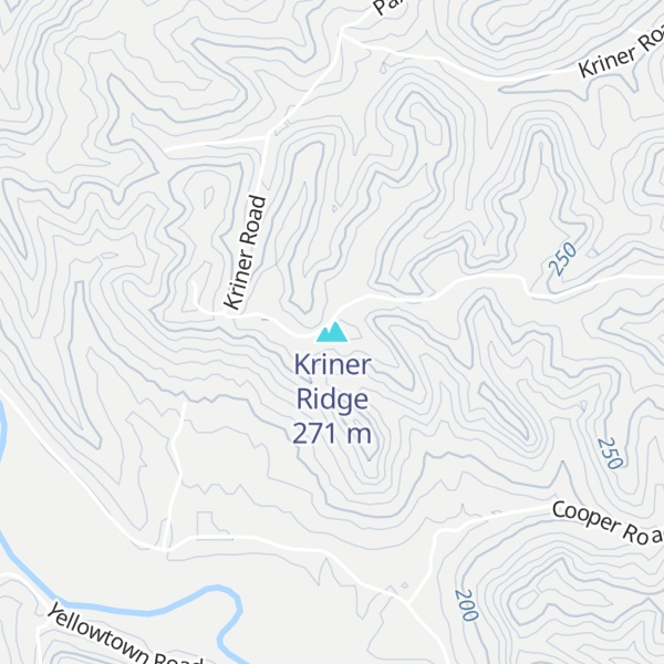 Map of Kriner Ridge