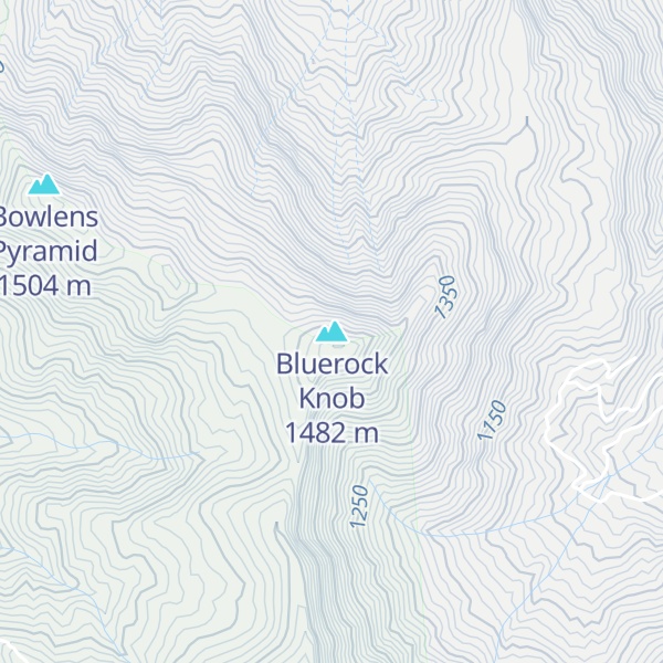 Map of Bluerock Knob