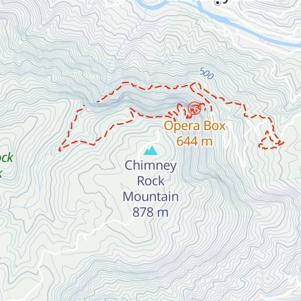 Map of Chimney Rock Mountain