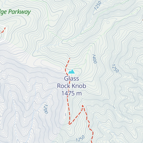 Map of Glass Rock Knob