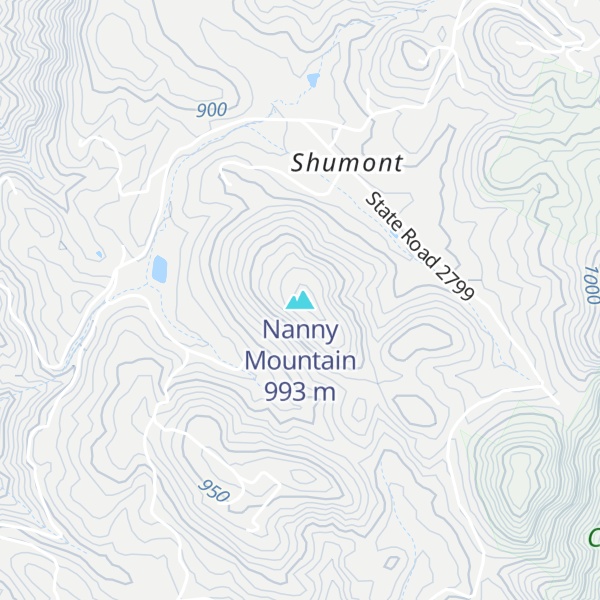 Map of Nanny Mountain