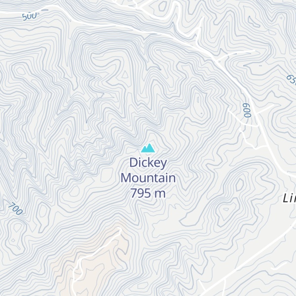 Map of Dickey Mountain