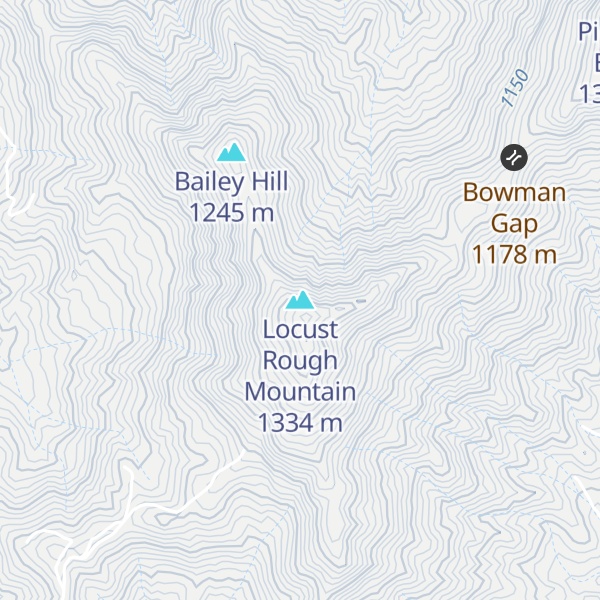 Map of Locust Rough Mountain