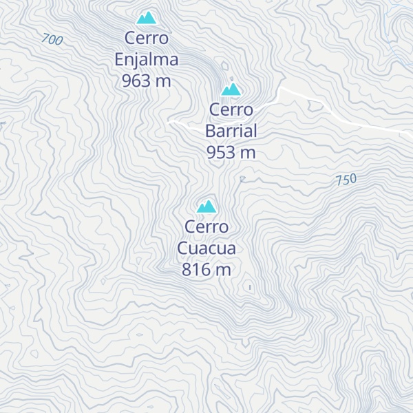 Map of Cerro Cuacua