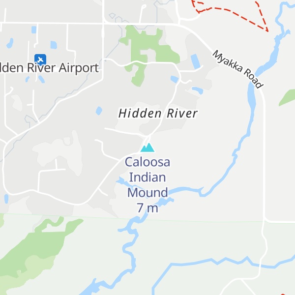 Map of Caloosa Indian Mound