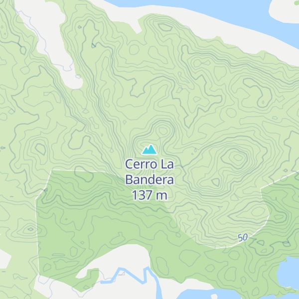 Map of Cerro La Bandera