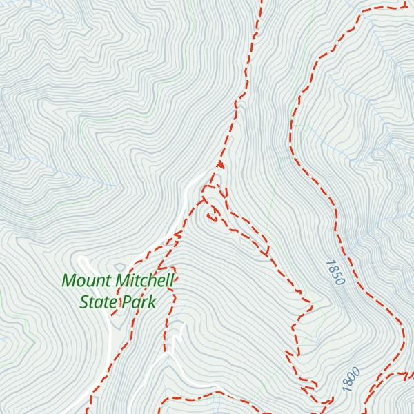 Map of Mount Mitchell