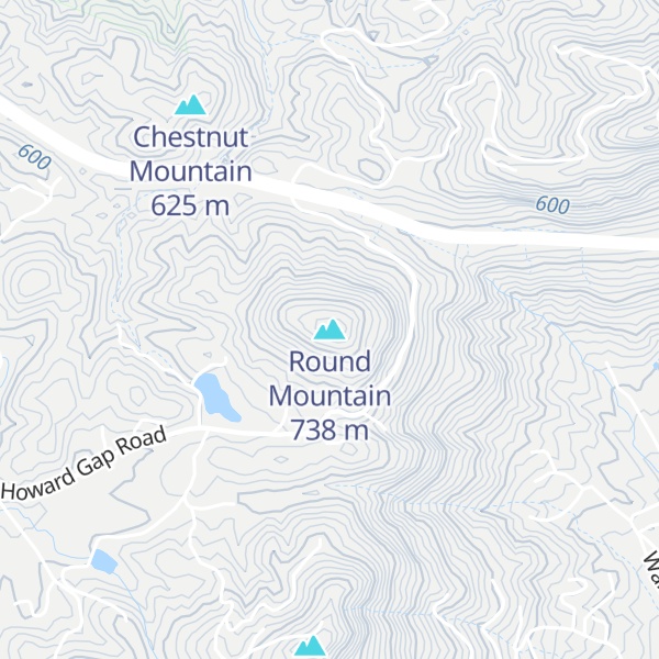 Map of Round Mountain