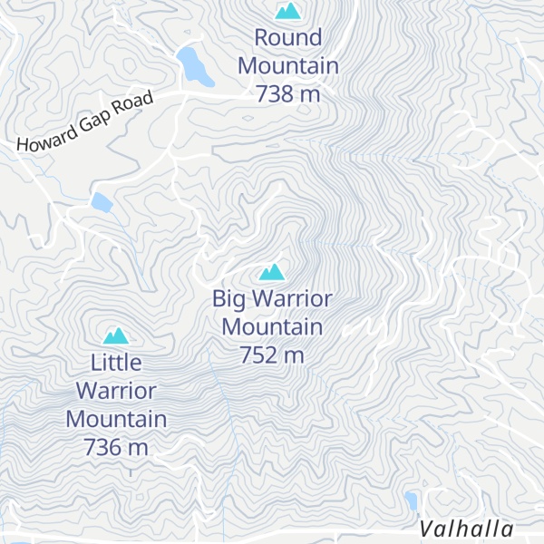 Map of Big Warrior Mountain