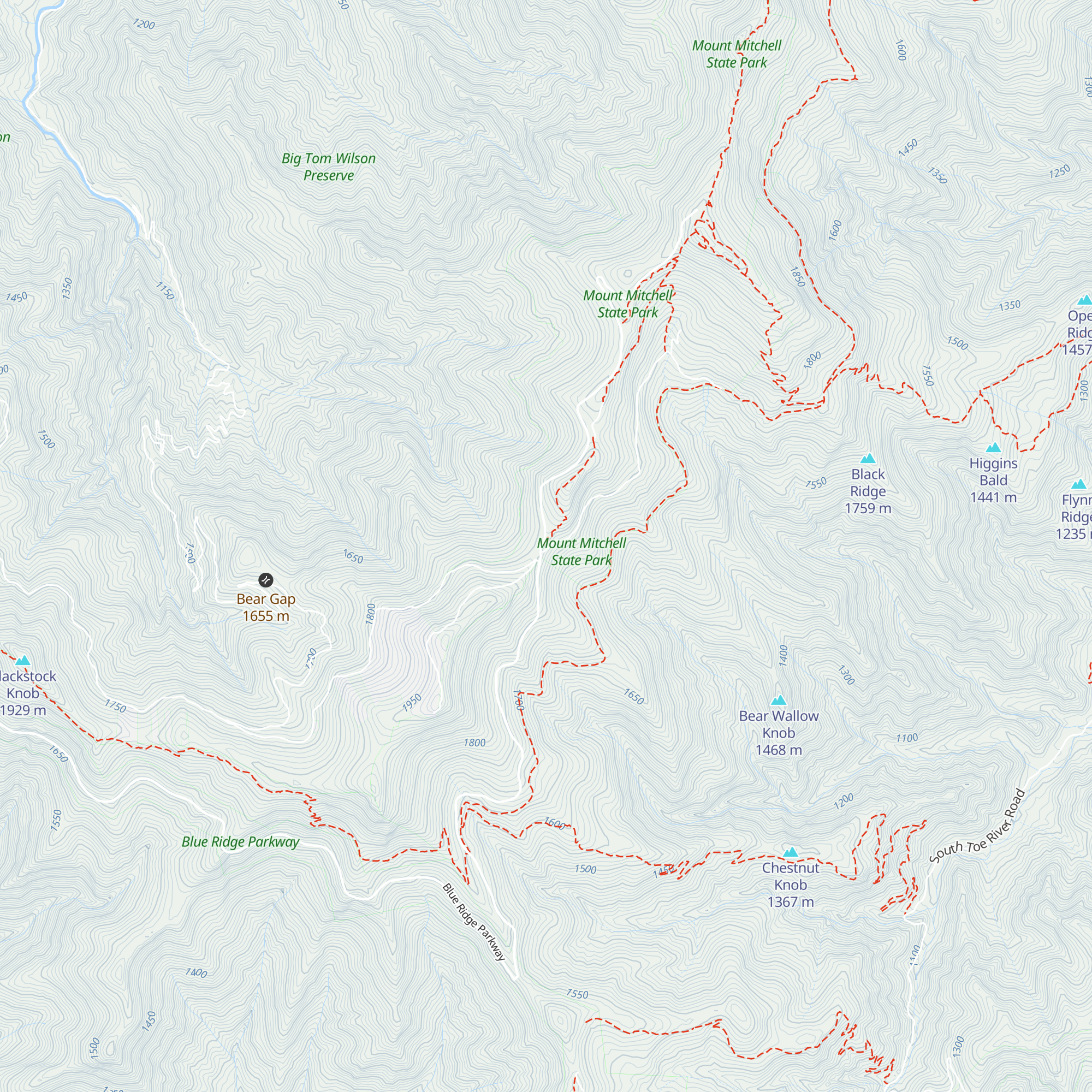 Mt. Mitchell Park Office map