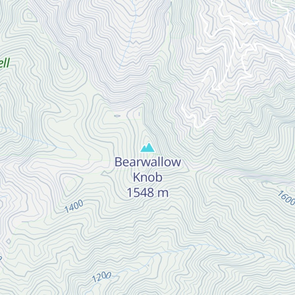 Map of Bearwallow Knob